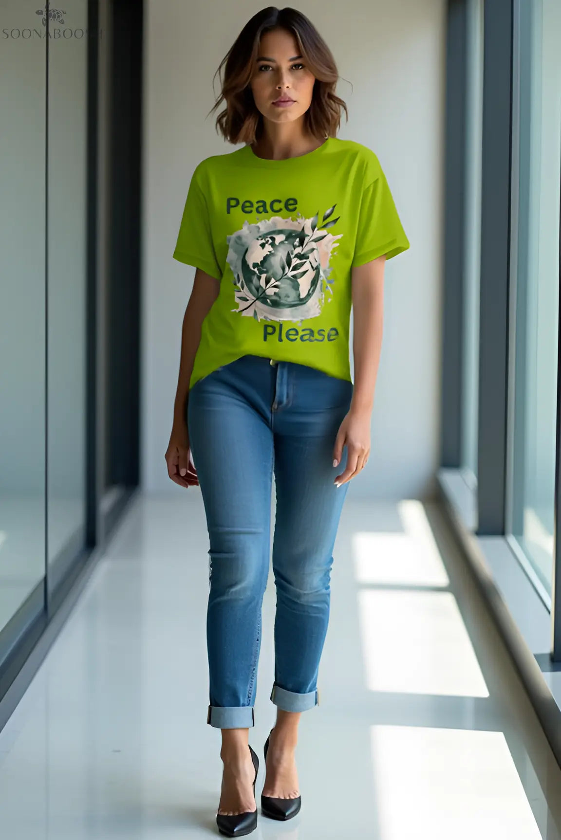 Peace Please | A Little Love Goes a Long Way Tee Printify